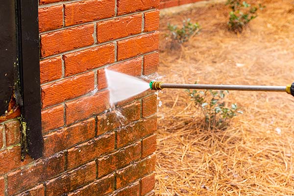 Power washing brick